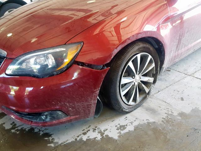 1C3CCBBG5EN150498 - 2014 CHRYSLER 200 TOURIN RED photo 9