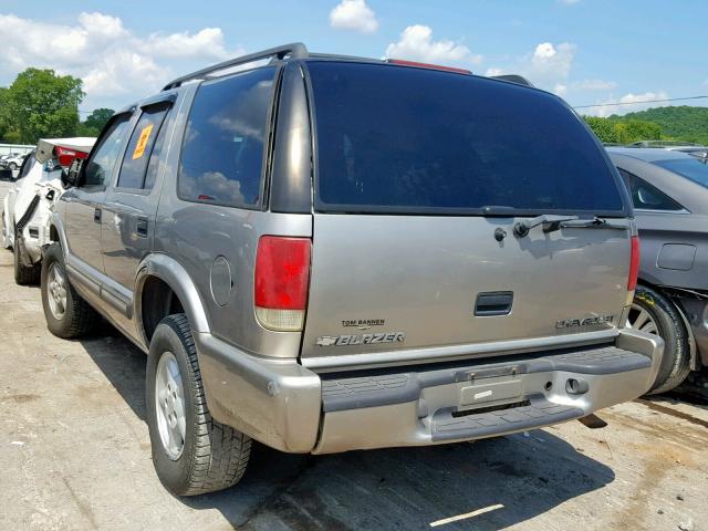 1GNDT13WXY2295873 - 2000 CHEVROLET BLAZER TAN photo 3