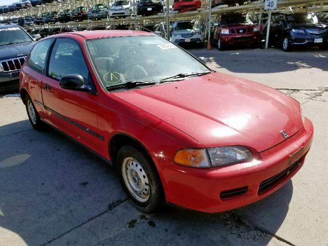 2HGEH2363PH529699 - 1993 HONDA CIVIC DX RED photo 1