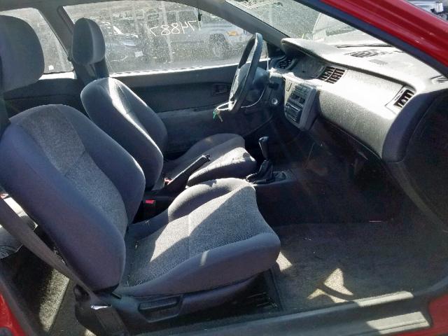 2HGEH2363PH529699 - 1993 HONDA CIVIC DX RED photo 5