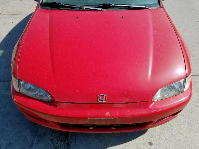 2HGEH2363PH529699 - 1993 HONDA CIVIC DX RED photo 9