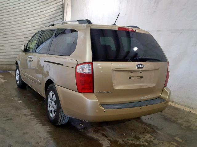 KNDMG4C34A6347646 - 2010 KIA SEDONA LX GOLD photo 3