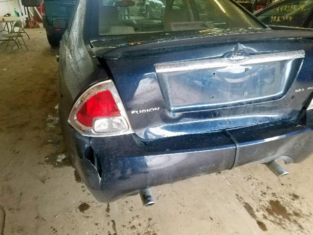 3FAHP08178R163533 - 2008 FORD FUSION SEL BLUE photo 9