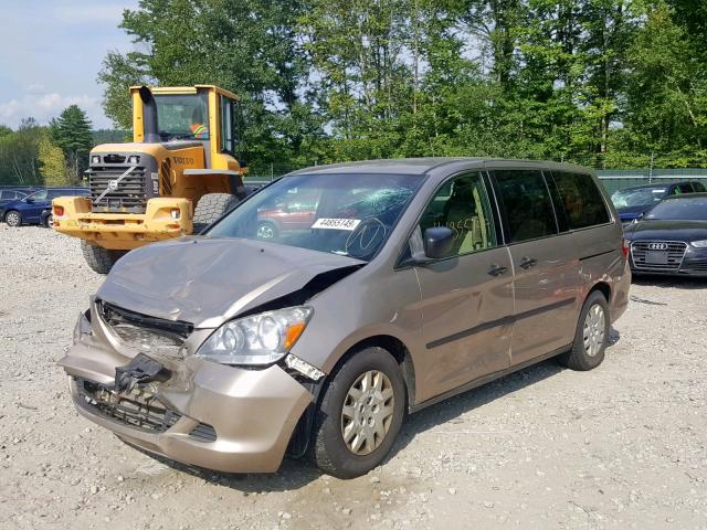 5FNRL38297B096485 - 2007 HONDA ODYSSEY LX TAN photo 2