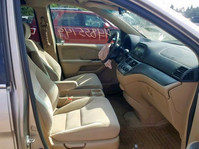 5FNRL38297B096485 - 2007 HONDA ODYSSEY LX TAN photo 5