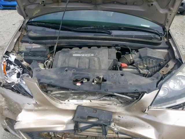 5FNRL38297B096485 - 2007 HONDA ODYSSEY LX TAN photo 7