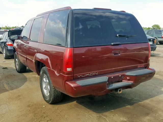 1GKEK63R5YR169827 - 2000 GMC DENALI MAROON photo 3