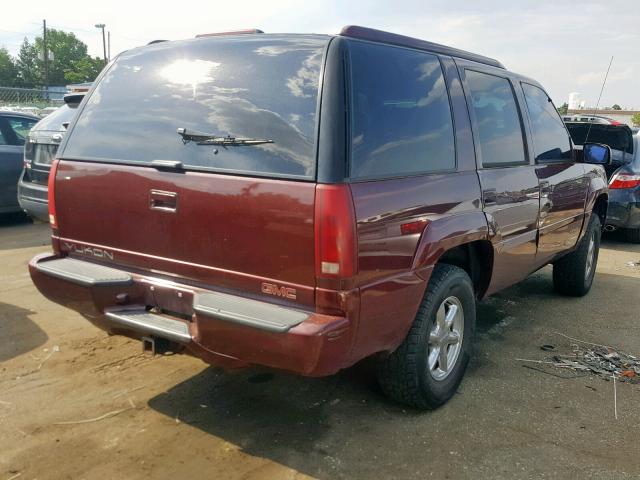 1GKEK63R5YR169827 - 2000 GMC DENALI MAROON photo 4