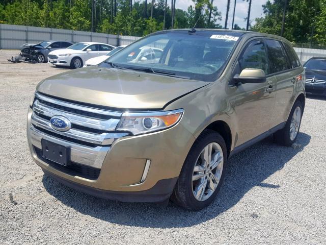 2FMDK3JC9CBA02172 - 2012 FORD EDGE SEL GOLD photo 2