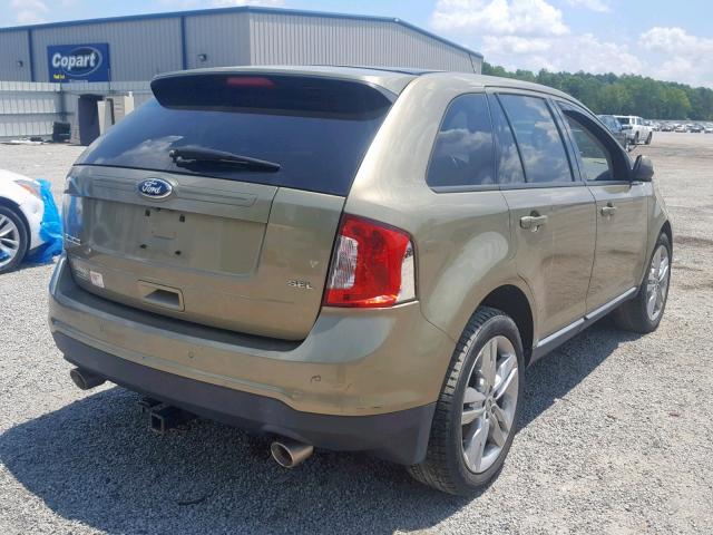 2FMDK3JC9CBA02172 - 2012 FORD EDGE SEL GOLD photo 4