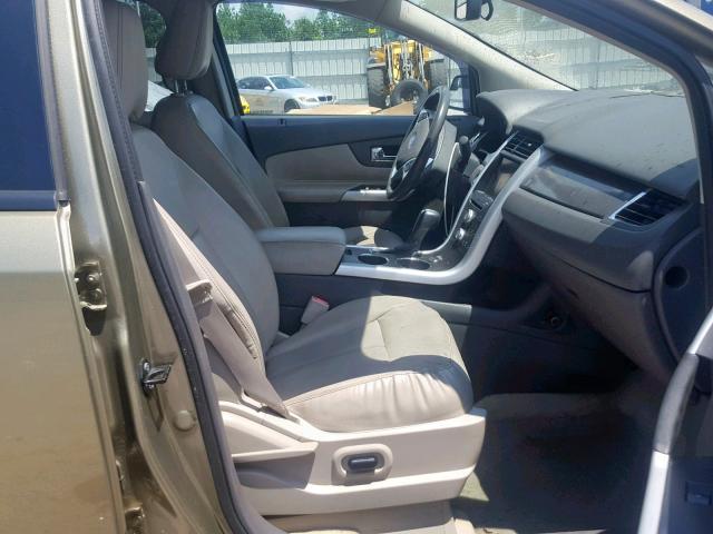 2FMDK3JC9CBA02172 - 2012 FORD EDGE SEL GOLD photo 5