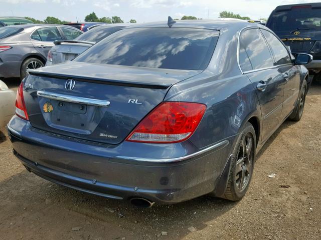 JH4KB16565C002299 - 2005 ACURA RL GRAY photo 4