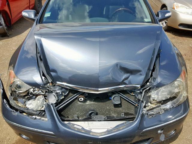 JH4KB16565C002299 - 2005 ACURA RL GRAY photo 7