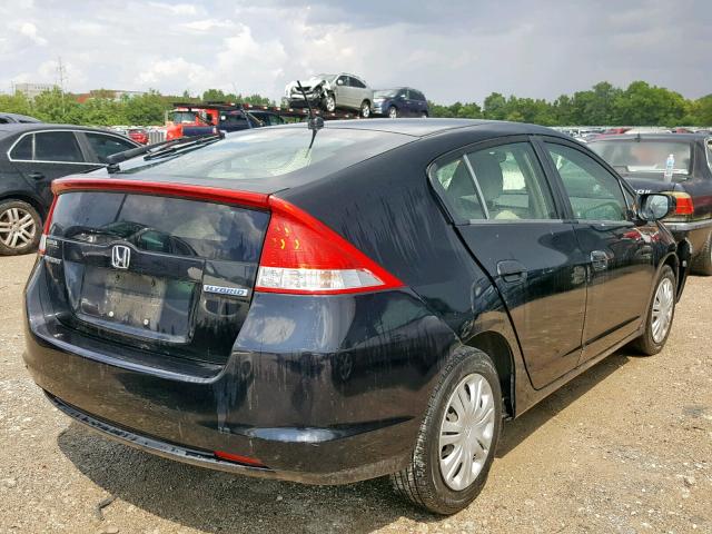 JHMZE2H51AS006821 - 2010 HONDA INSIGHT LX BLACK photo 4