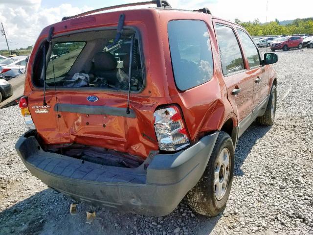 1FMYU92Z55KD15956 - 2005 FORD ESCAPE XLS ORANGE photo 4