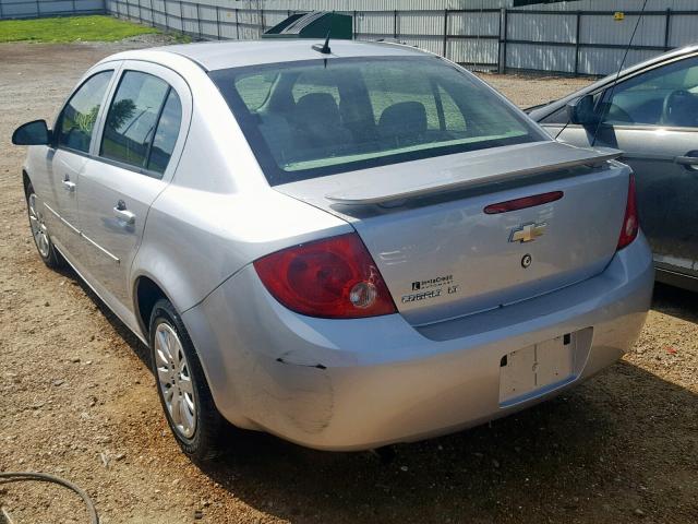 1G1AT58H797235270 - 2009 CHEVROLET COBALT LT SILVER photo 3