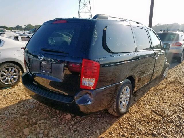 KNDMG4C7XC6428527 - 2012 KIA SEDONA LX BLACK photo 4