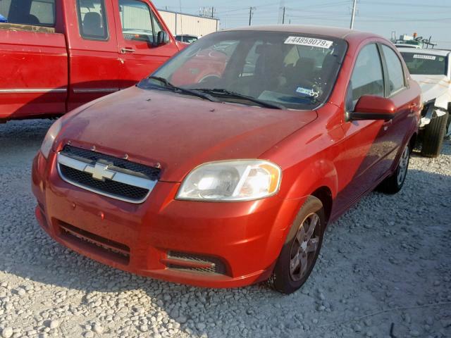 KL1TD5DE0AB080241 - 2010 CHEVROLET AVEO LS RED photo 2