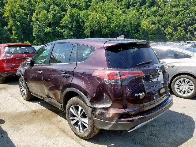 2T3RFREV6JW807716 - 2018 TOYOTA RAV4 ADVEN BURGUNDY photo 3