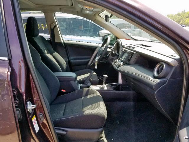 2T3RFREV6JW807716 - 2018 TOYOTA RAV4 ADVEN BURGUNDY photo 5