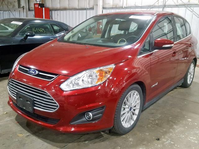 1FADP5BU0FL102079 - 2015 FORD C-MAX SEL BURGUNDY photo 2