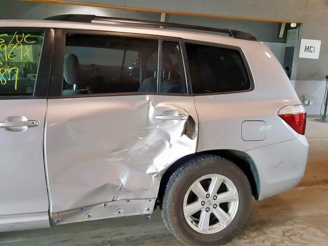 JTEBK3EH6A2155575 - 2010 TOYOTA HIGHLANDER SILVER photo 9