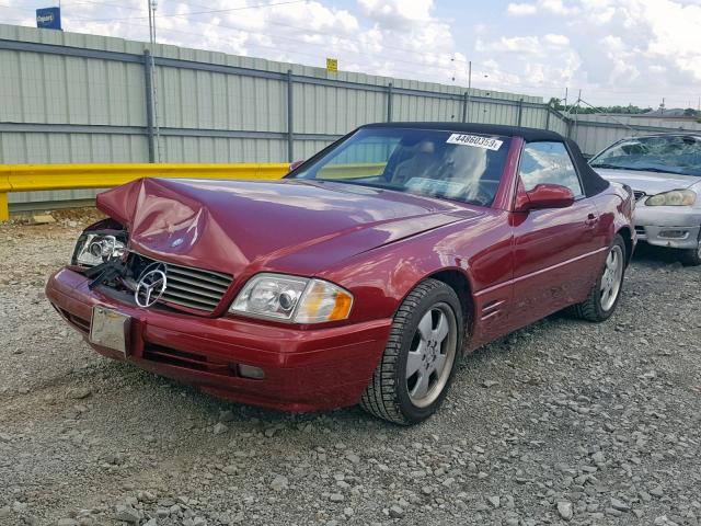 WDBFA68F4XF177093 - 1999 MERCEDES-BENZ SL 500 MAROON photo 2