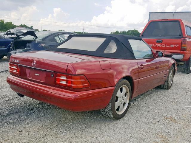 WDBFA68F4XF177093 - 1999 MERCEDES-BENZ SL 500 MAROON photo 4