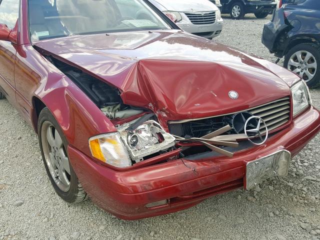 WDBFA68F4XF177093 - 1999 MERCEDES-BENZ SL 500 MAROON photo 9