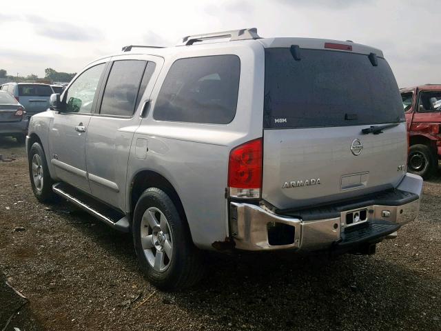 5N1AA08B26N720558 - 2006 NISSAN ARMADA SE SILVER photo 3