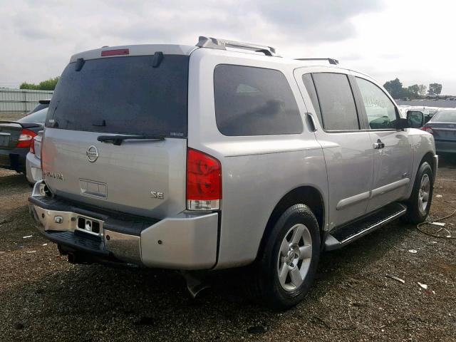 5N1AA08B26N720558 - 2006 NISSAN ARMADA SE SILVER photo 4