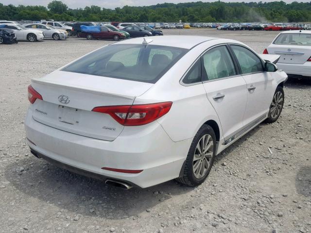 5NPE34AF0FH134526 - 2015 HYUNDAI SONATA SPO WHITE photo 4