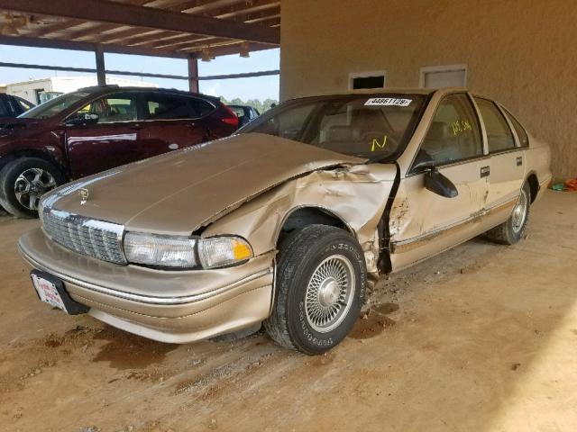 1G1BL52P5SR191686 - 1995 CHEVROLET CAPRICE / GOLD photo 2