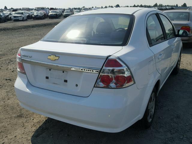 KL1TD5DEXBB217056 - 2011 CHEVROLET AVEO LS WHITE photo 4