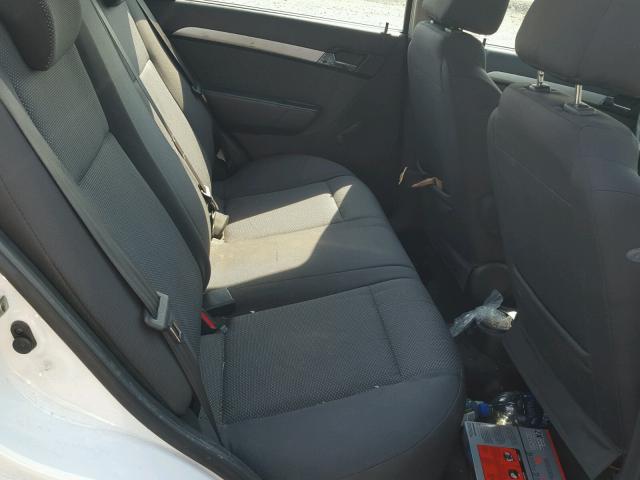 KL1TD5DEXBB217056 - 2011 CHEVROLET AVEO LS WHITE photo 6