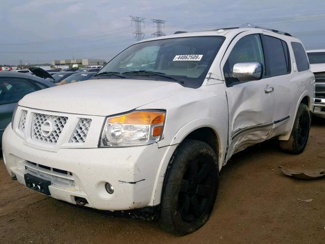 5N1AA0NC4BN604172 - 2011 NISSAN ARMADA SV WHITE photo 2