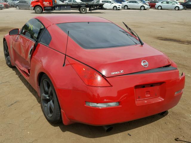 JN1AZ34E86M350594 - 2006 NISSAN 350Z COUPE RED photo 3