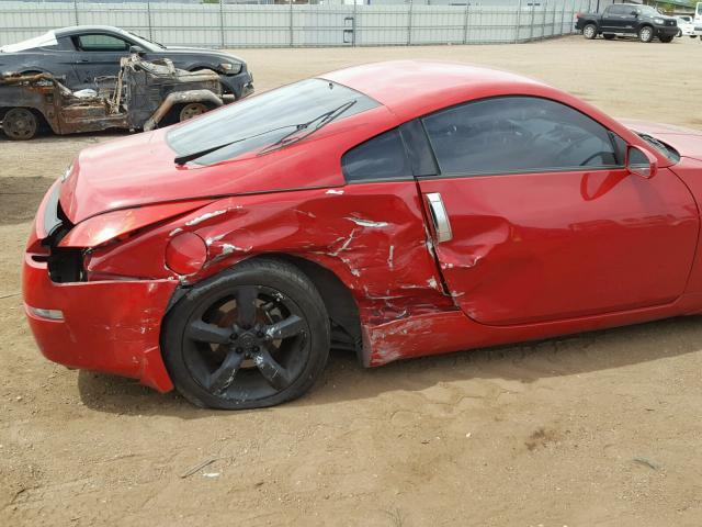 JN1AZ34E86M350594 - 2006 NISSAN 350Z COUPE RED photo 9