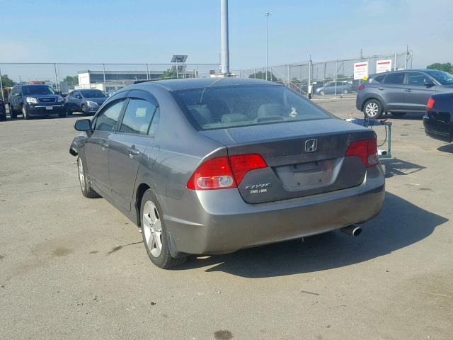 1HGFA169X8L044313 - 2008 HONDA CIVIC EXL ნაცრისფერი ფოტო 3