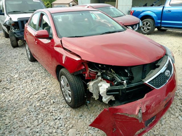 KNAFU4A29D5695171 - 2013 KIA FORTE EX RED photo 1