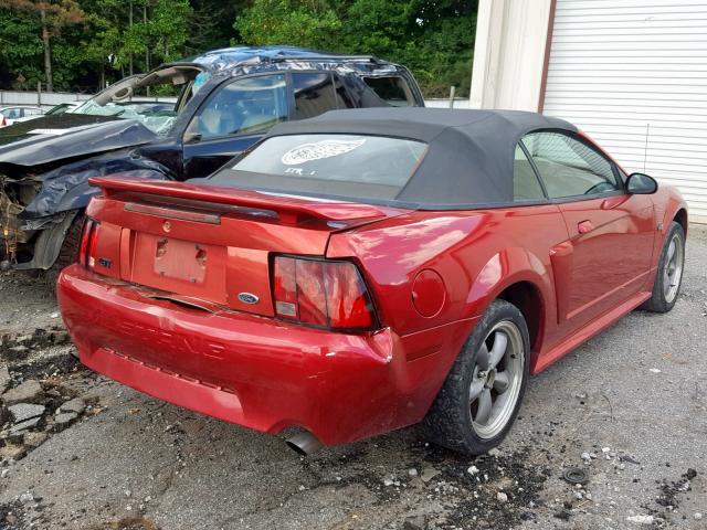 1FAFP45X61F260166 - 2001 FORD MUSTANG GT RED photo 4