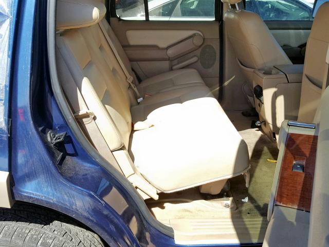 1FMEU74E68UA91199 - 2008 FORD EXPLORER E BLUE photo 6