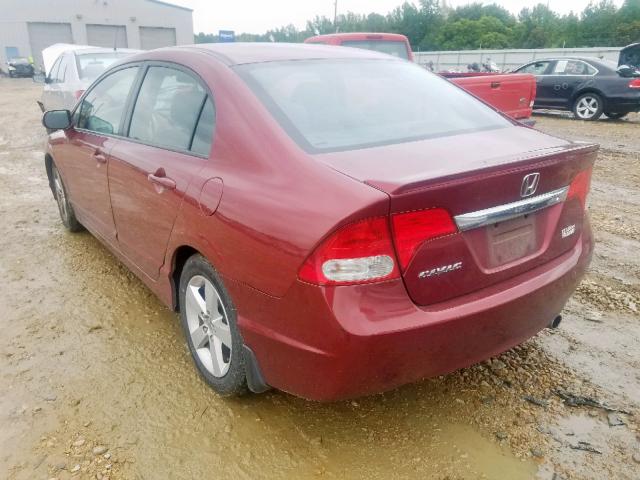 2HGFA1F65AH503000 - 2010 HONDA CIVIC LX-S ბურგუნდია ფოტო 3