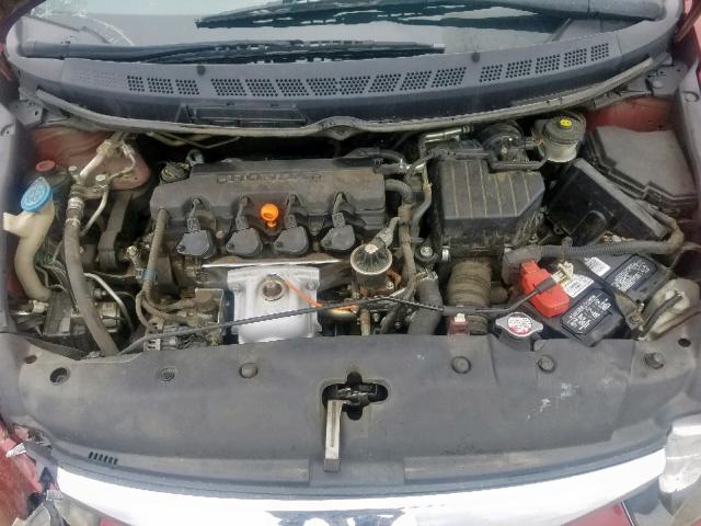 2HGFA1F65AH503000 - 2010 HONDA CIVIC LX-S ბურგუნდია ფოტო 7