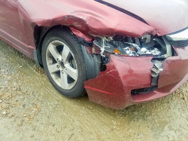 2HGFA1F65AH503000 - 2010 HONDA CIVIC LX-S ბურგუნდია ფოტო 9