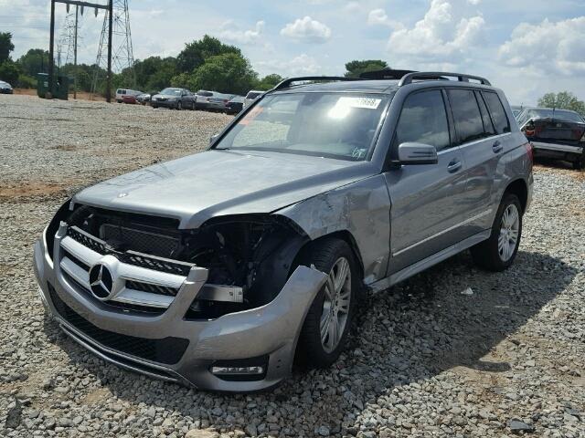 WDCGG5HB6EG237176 - 2014 MERCEDES-BENZ GLK 350 SILVER photo 2