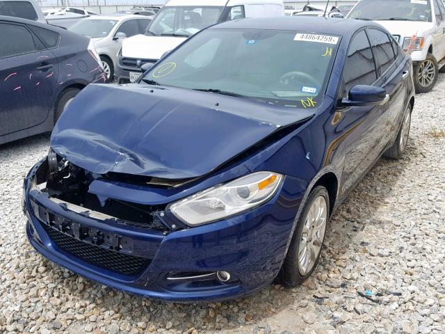 1C3CDFCA0DD107304 - 2013 DODGE DART LIMIT BLUE photo 2