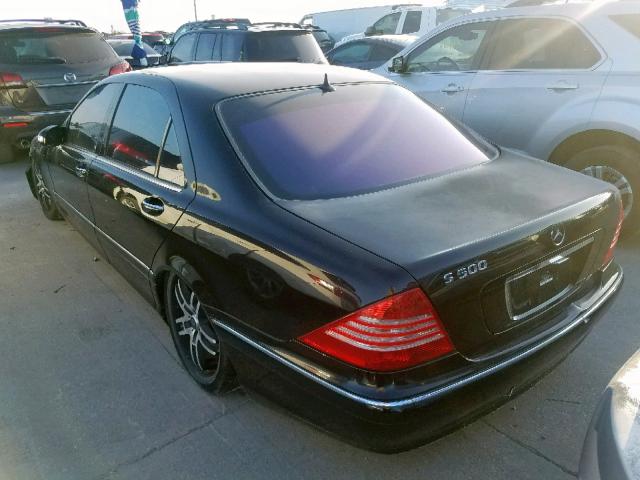 WDBNG75J33A383327 - 2003 MERCEDES-BENZ S 500 BLACK photo 3