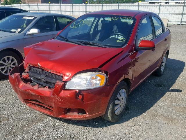 KL1TD5DE8BB264361 - 2011 CHEVROLET AVEO LS RED photo 2