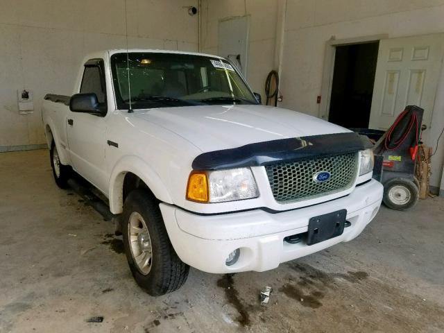 1FTYR10U51PB33590 - 2001 FORD RANGER WHITE photo 1